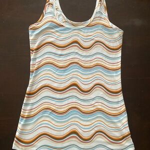 No Boundaries Multicolor Wavy Tank Top